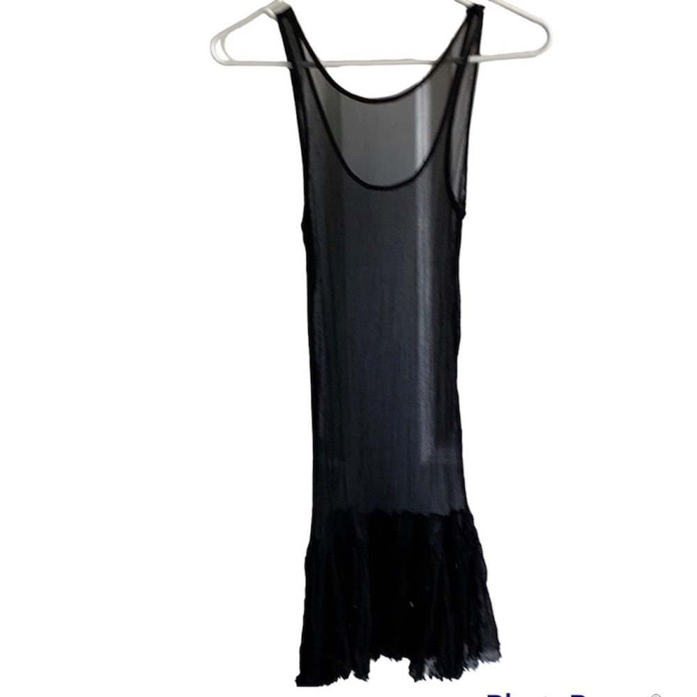 BLACK SHEER SWIM COVER UP Dress - size small